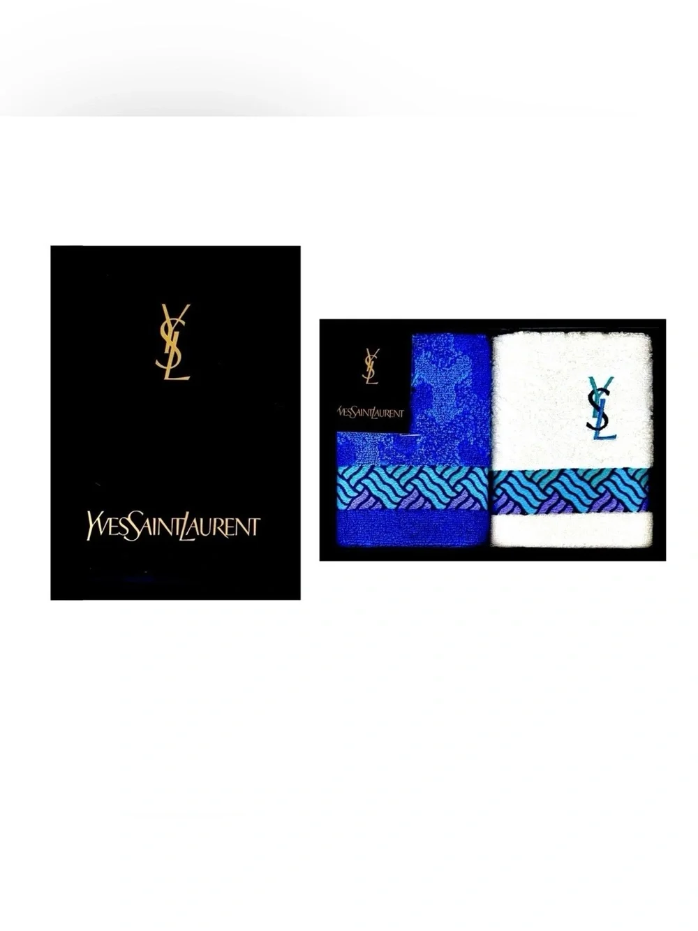 Vintage Yves Saint Laurent YSL Hand Towel Set
